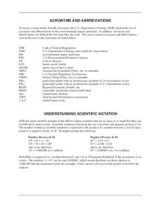 Final Environmental Impact Statement for a Geologic Repository for the Disposal of Spent Nuclear Fuel and High-Level Radioactive Waste at Yucca Mountain, Nye County, Nevada