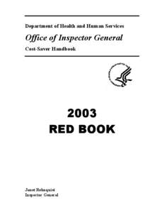 HHS, Office of Inspector General Cost-Saver Handbook, The 2003 Red Book