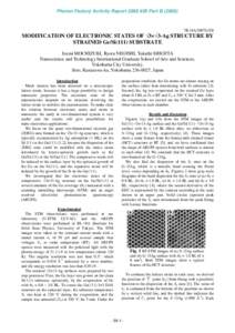 Photon Factory Activity Report 2008 #26 Part B7B,18A/2007G528 MODIFICATION OF ELECTRONIC STATES OF √3×√3-Ag STRUCTURE BY STRAINED Ge/Si(111) SUBSTRATE