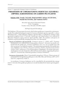 Doi et al. ___________________________________________________________________________  Session 11: Augmentative Biological Control in Greenhouses PARASITOIDS OF CHROMATOMYIA HORTICOLA (GOUREAU) (DIPTERA: AGROMYZIDAE) ON