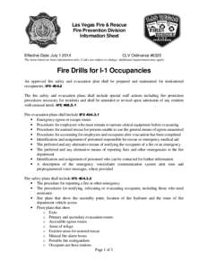 Fire Drills for I-1 Occupancies