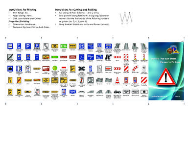 Instructions for Printing  Instructions for Cutting and Folding • Print Range: All. • Page Scaling: None.