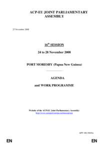 International economics / ACP–EU Joint Parliamentary Assembly / International development / United Nations General Assembly observers / African /  Caribbean and Pacific Group of States / Economic Partnership Agreements / Glenys Kinnock /  Baroness Kinnock of Holyhead / Parliament of Singapore / British people / Parliamentary assemblies / International trade