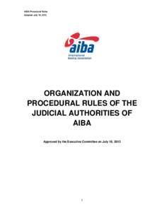 Microsoft Word - AIBA Procedural Rules - Adopted July 18, 2013