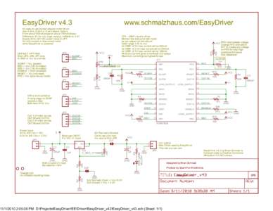 www.schmalzhaus.com/EasyDriver  An easy to use bipolar stepper motor driver Use 4 wire, 6 wire or 8 wire steper motors From about 150mA/phase to about 750mA/phase Defaults to 5V for Vcc (logic supply), settable to 3.3V