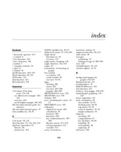 index Symbols ! (factorial) operator 217 → symbol 8 *row( function 108 *row+( function 108