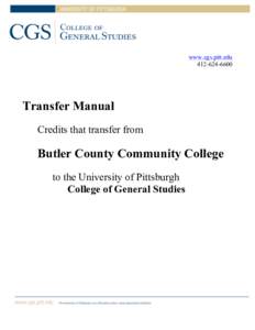 www.cgs.pitt.edu[removed]Transfer Manual Credits that transfer from