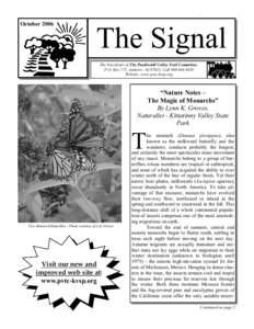 The Signal - October 2006, Page 1  October 2006 The Signal The Newsletter of The Paulinskill Valley Trail Committee: