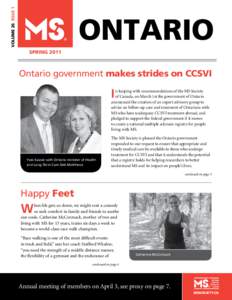 Volume 26 Issue 1  ONTARIO SPring[removed]Ontario government makes strides on CCSVI