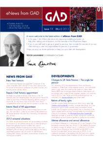 GAD enews Issue 11 March 2013