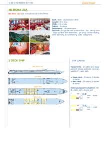 ELBE AND RHINE RIVERS  Data Sheet MS MONA LISA MS Mona Lisa sails on the Elbe and on the Rhine.