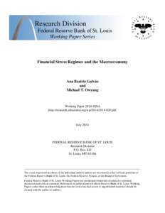 Financial Stress Regimes and the Macroeconomy