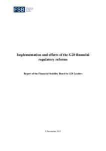 Report on implementation and effects of reforms - final revised