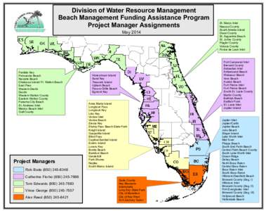 Division of Water Resource Management Beach Management Funding Assistance Program Project Manager Assignments