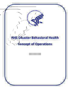 Disaster Behavioral Health Concept of Operations