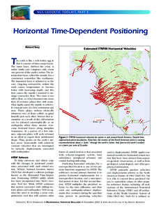 N G S G E O D E T I C TO O L K I T, PA R T 5  Horizontal Time-Dependent Positioning Richard Snay  Estimated ITRF00 Horizontal Velocities