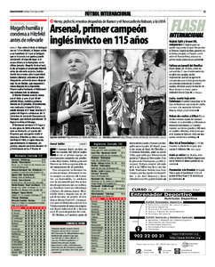 MUNDO DEPORTIVO Domingo 16 de mayo de[removed]Henry, pichichi, emotiva despedida de Ranieri y el Newcastle de Robson, a la UEFA