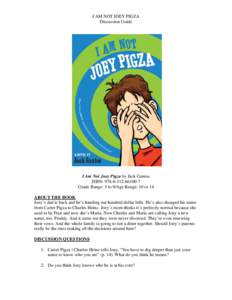 I Am Not Joey Pigza by Jack Gantos