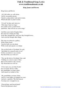Folk & Traditional Song Lyrics - King James and Brown