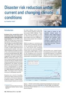 Disaster risk reduction under current and changing climate conditions Title by Heather Auld*