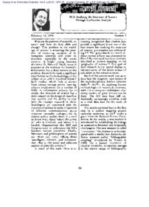Essays of an Information Scientist, Vol:2, p.26-31, [removed]February Current Contents, #7, p.5-6, February 13, 1974