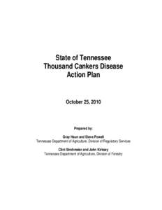 Tennessee Thousand Cankers Disease Action Plan