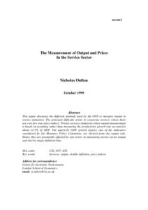 Economic indicators / Macroeconomics / Inflation / Index numbers / Gross domestic product / Productivity / Deflator / Deflation / Economic growth / Economics / National accounts / Econometrics