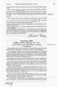 83 STAT. ]  PROCLAMATION 3926-SEPT. 5, 1969 thence westerly along the south line of said sec. 26 to the south quarter corner thereof;