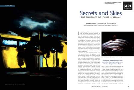 First published in Australian Art Collector, Issue 8 April-June 1999 ARTIST PROFILE  Secrets and Skies