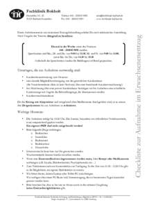 Fachklinik Bokholt Telefon:  Fax:   www.fachklinik-bokholt.de