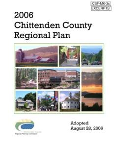 CSF-MK-3c EXCERPTS 2006 Chittenden County Regional Plan