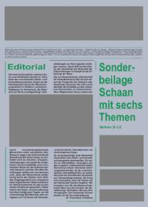 Mitteilungen der Liechtensteinischen Gesellschaft für Umweltschutz (LGU) — erscheint dreimal jährlich — Redaktion: Mario F. Broggi — Mitarbeit Schaaner Sonderbeilage: Hansjörg Hilti, Gebhard Frick — Layout: El