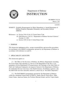 DoD Instruction; March 4, 1997