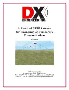 A Practical NVIS Antenna for Emergency or Temporary Communications WP-NVIS Rev. 2a  © DX Engineering 2012