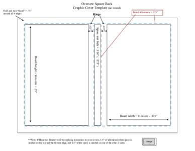 Oversew Square Back Graphic Cover Template (no round) Fold and turn “bleed” = .75” around all 4 edges