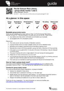 guide The Sir Duncan Rice Library - group study rooms 1 and 2 Laurence Bebbington, June 2014 QG GEN017