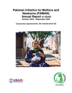 Pakistan Initiative for Mothers and Newborns (PAIMAN) Annual Report to USAID
