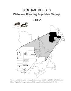 CENTRAL QUEBEC Waterfowl Breeding Population Survey[removed]Radisson