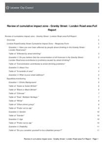 Review of cumulative impact zone - Granby Street / London Road area:Full Report Review of cumulative impact zone - Granby Street / London Road area:Full Report 1
