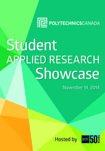 Student  APPLIED RESEARCH Showcase November 14, 2014