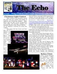 The Echo Jan[removed]Published by the City of Echo  Christmas Light Contest