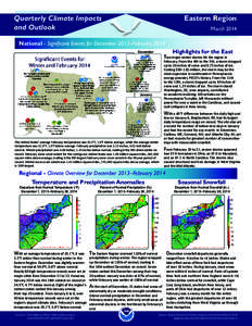 Eastern Region  Quarterly Climate Impacts and Outlook  March 2014