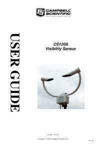 USER GUIDE  CS120A Visibility Sensor  Issued: [removed]