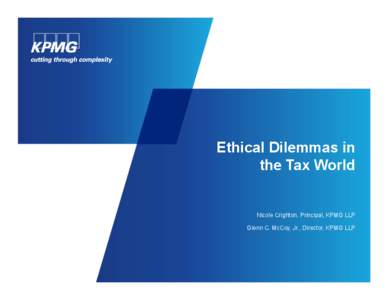 Ethical Dilemmas in the Tax World