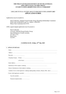 2015 AFSGWS Application Form