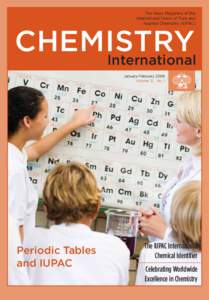 The News Magazine of the International Union of Pure and Applied Chemistry (IUPAC) CHEMISTRY International