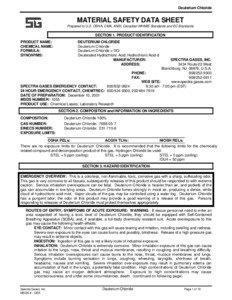 Deuterium Chloride  MATERIAL SAFETY DATA SHEET