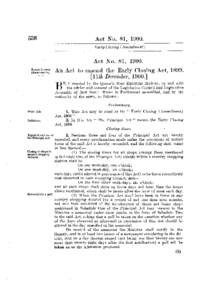 Act No. 8 1 , 1900. A n Act t o a m e n d t h e E a r l y Closing Act, [removed]11th December, 1900.]