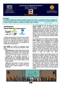 LABORATORY FOR MARITIME TRANSPORT NEWSLETTER No 24 January – March 2013 N.T.U.A. NATIONAL TECHNICAL UNIVERSITY OF ATHENS