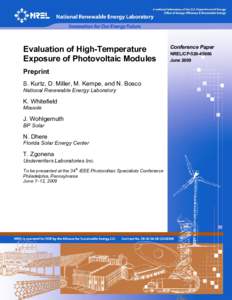 Evaluation of High-Temperature Exposure of Photovoltaic Modules: Preprint